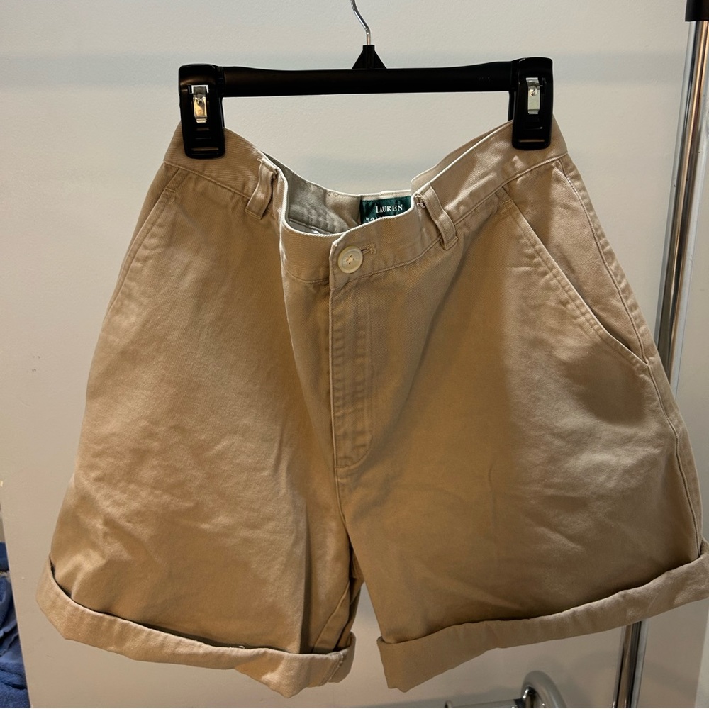 Lauren by Ralph Lauren tan khaki shorts